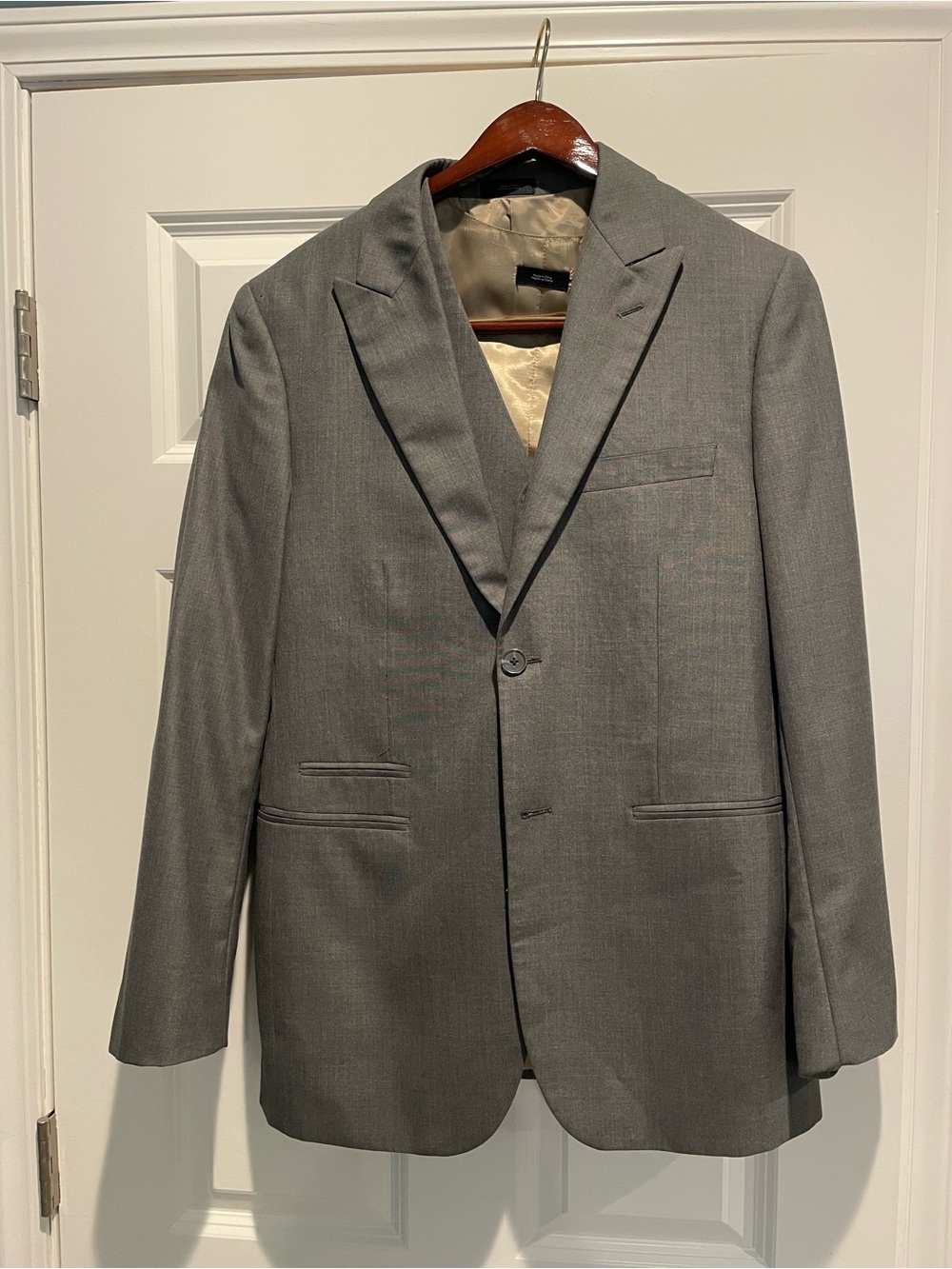 Men's 36R Modern Fit Gray Three Piece Suit for Weddings/ Church/Formal Events